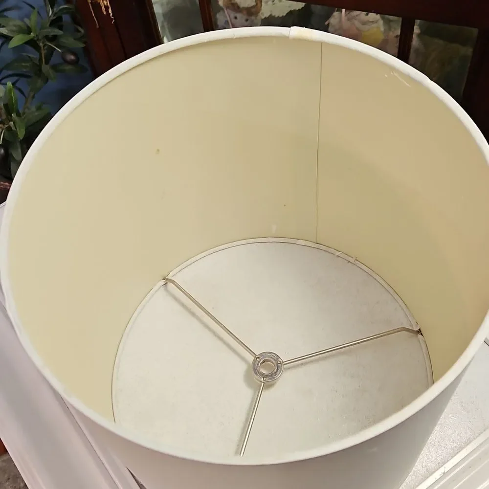Elegant Cream Drum Lampshade Neutral Decor
